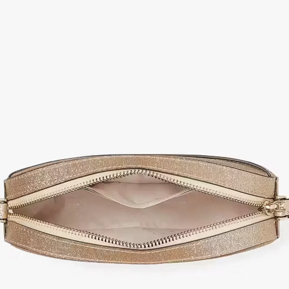 Kate Spade Glimmer Oval Camera Bag Gold